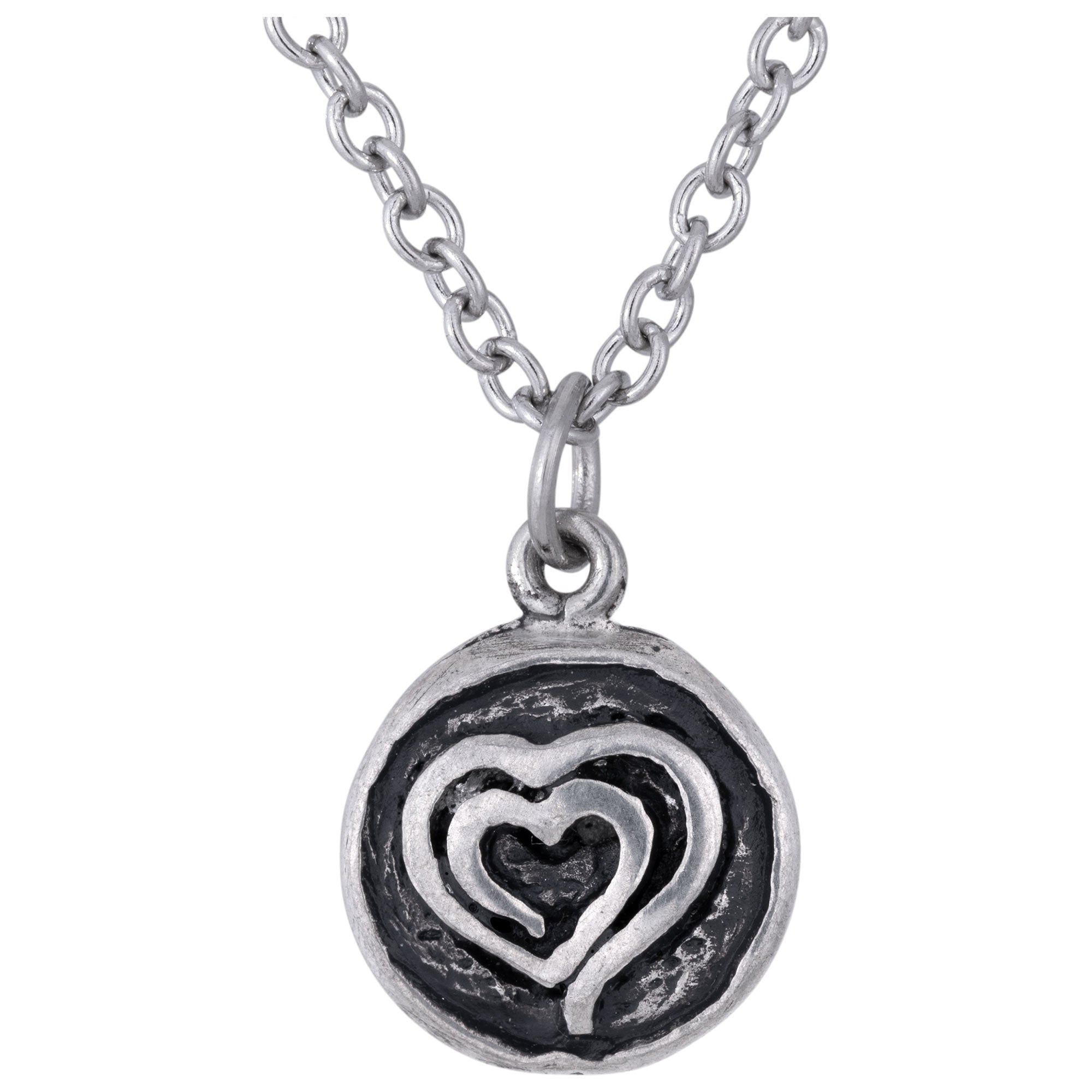 Hand & Heart Pewter Necklace - Aaria Tees Aaria Tees