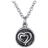 Hand & Heart Pewter Necklace - Aaria Tees Aaria Tees