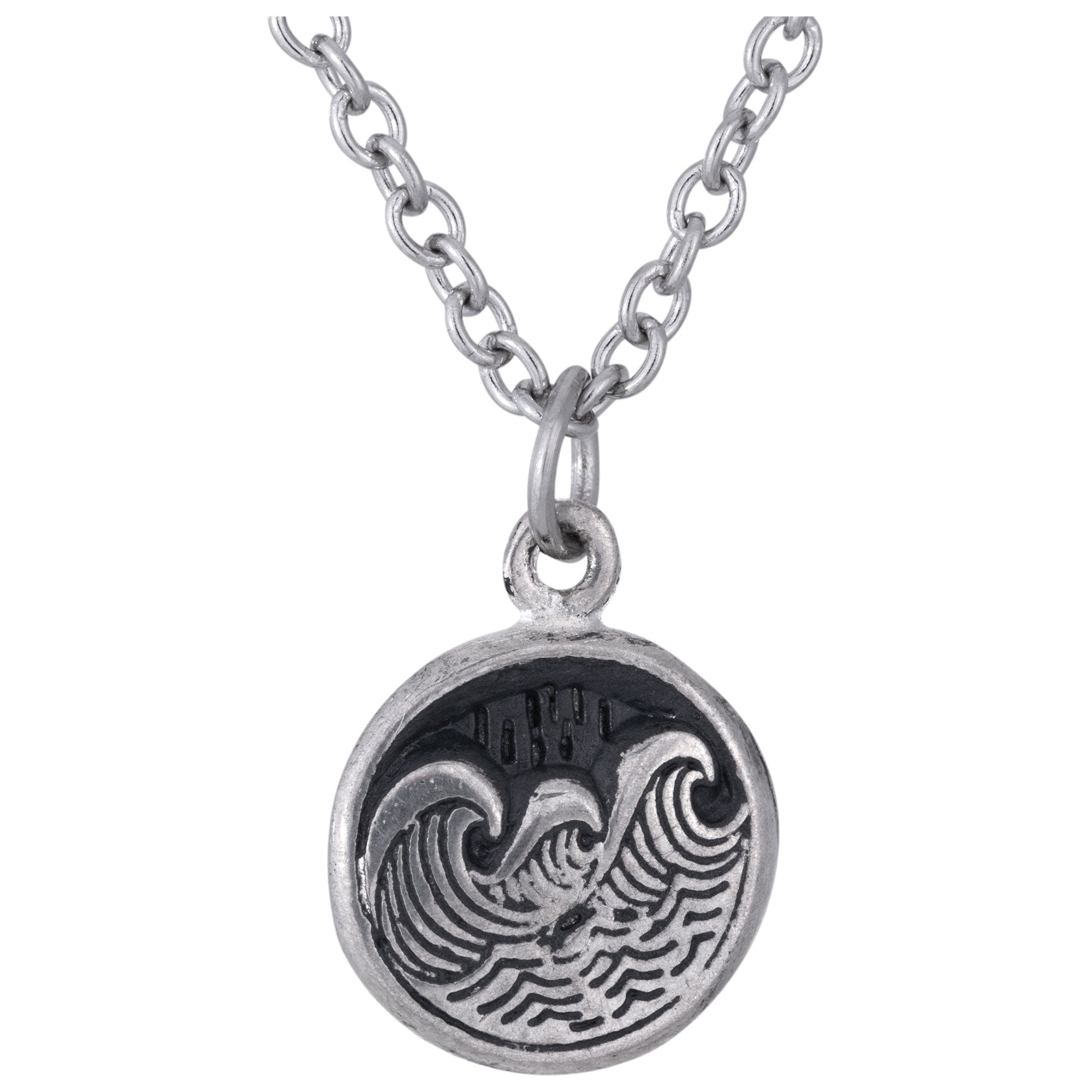 Waves Pewter Necklace - Aaria Tees Aaria Tees