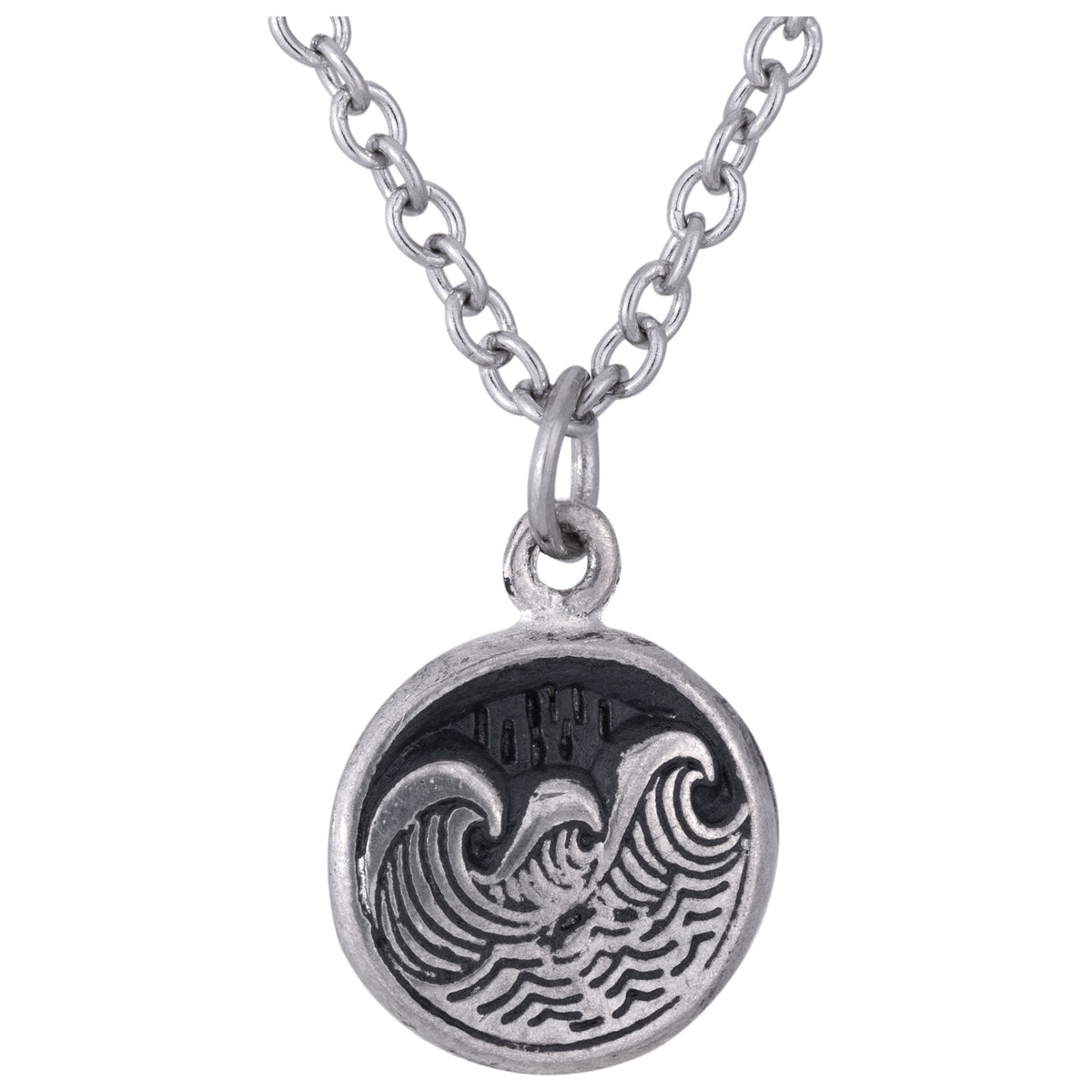 Waves Pewter Necklace - Aaria Tees