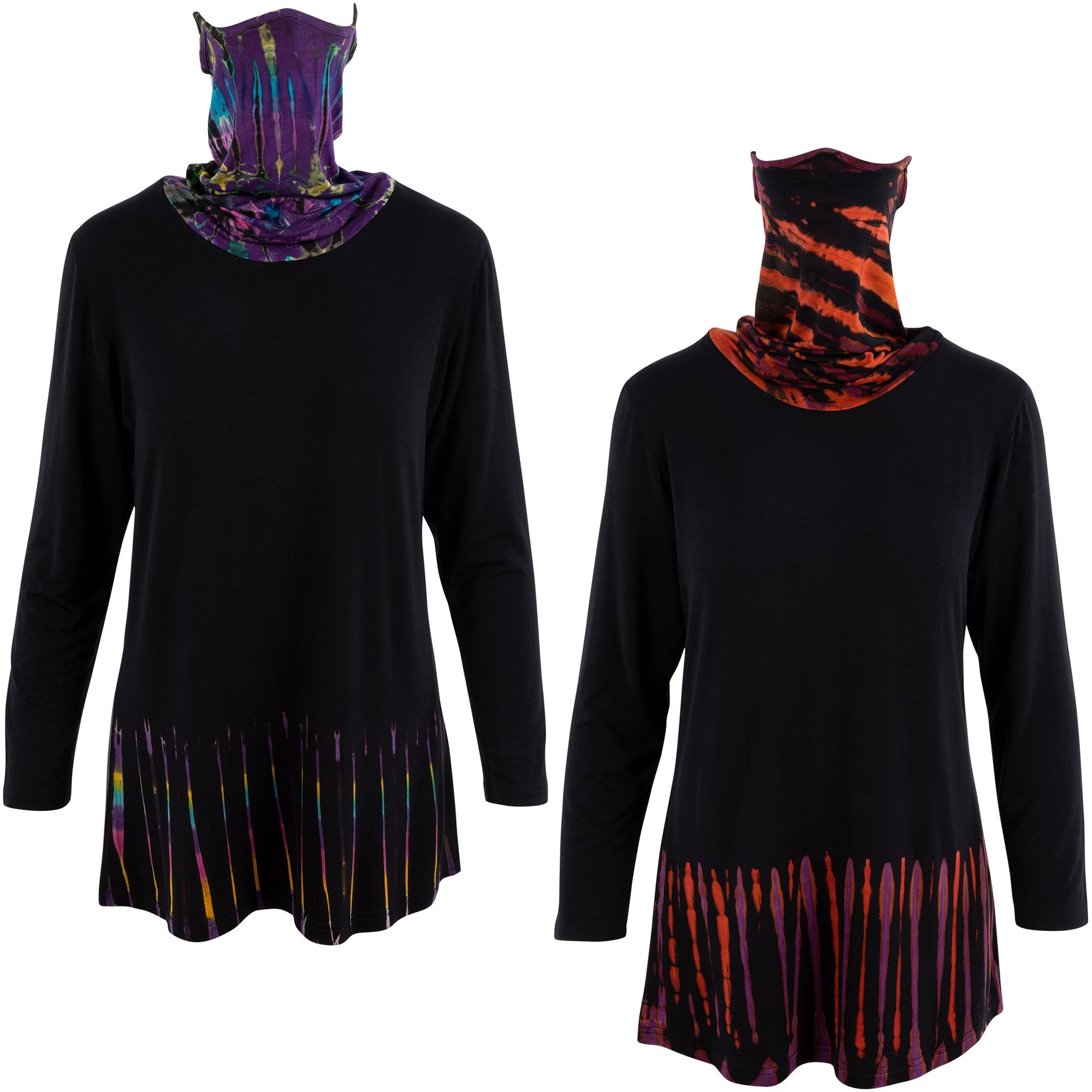 Tie-Dye Tunic with Face Mask - Aaria Tees Aaria Tees