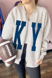 Light Grey Casual KY Open Front Tunic Sweatshirt Aaria Tees