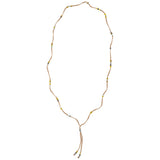 Mixed Metal Beads & Silk Cord Beige Necklace/Bracelet Wrap - Aaria Tees Aaria Tees