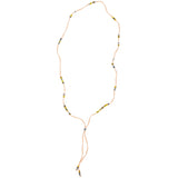 Mixed Metal Beads & Silk Cord Pink Necklace/Bracelet Wrap - Aaria Tees Aaria Tees