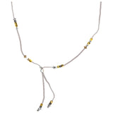 Mixed Metal & Silver Silk Necklace Wrap Bracelet - Aaria Tees Aaria Tees
