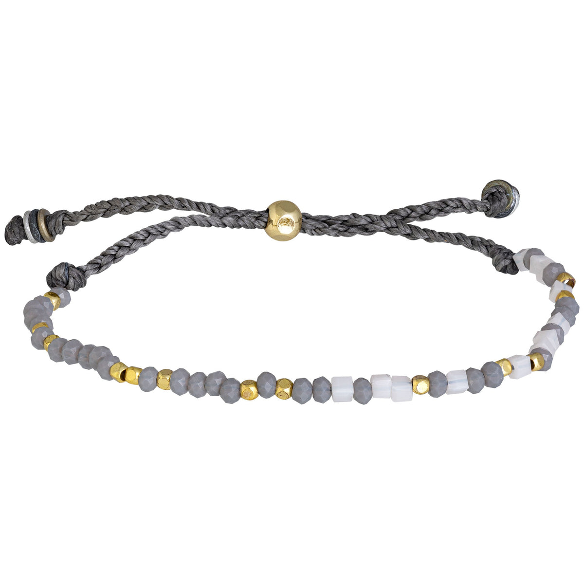 Gray Woven Beaded Bracelet - Aaria Tees