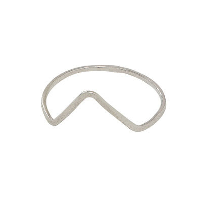 Triangle Brushed Sterling Silver Wire Ring - Aaria Tees Aaria Tees
