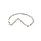Triangle Brushed Sterling Silver Wire Ring - Aaria Tees Aaria Tees