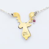 Doggie Reindeer Mixed Metals Necklace - Aaria Tees Aaria Tees