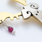 Doggie Reindeer Mixed Metals Necklace - Aaria Tees Aaria Tees