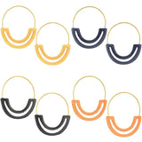 Carved Tagua Hoop Earrings - Aaria Tees Aaria Tees