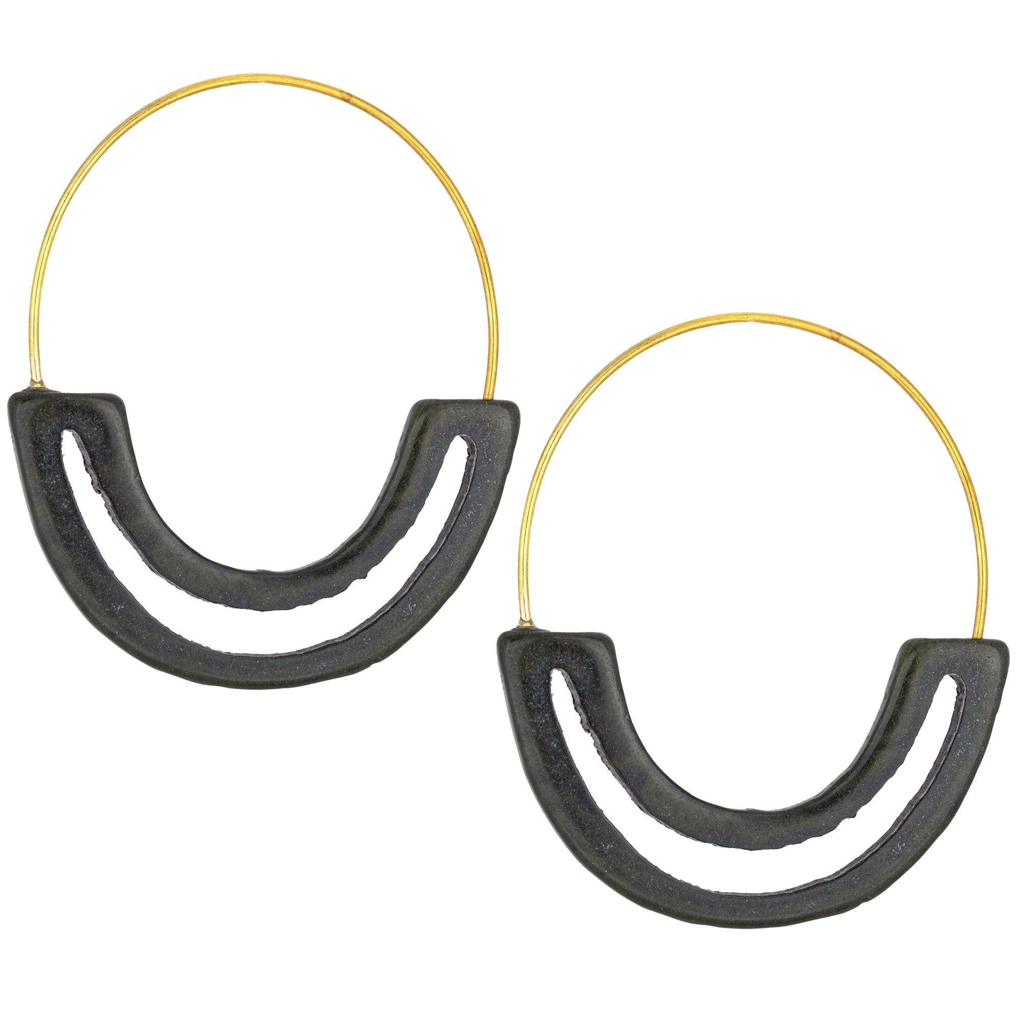 Carved Tagua Hoop Earrings - Aaria Tees Aaria Tees