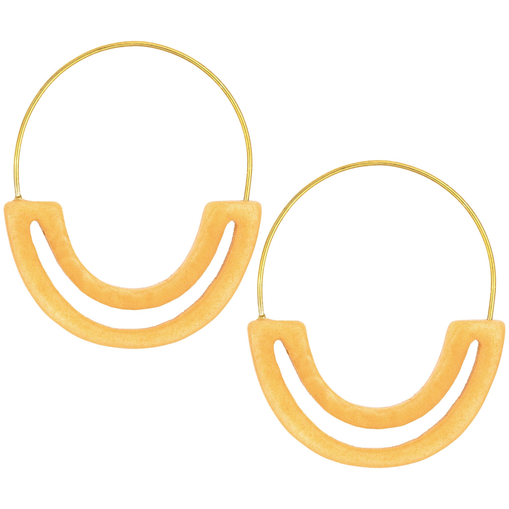Carved Tagua Hoop Earrings - Aaria Tees Aaria Tees