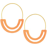 Carved Tagua Hoop Earrings - Aaria Tees Aaria Tees
