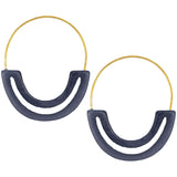 Carved Tagua Hoop Earrings - Aaria Tees Aaria Tees