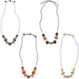 Lidia Tagua Wood & Brass Necklace - Aaria Tees Aaria Tees