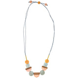 Lidia Tagua Wood & Brass Necklace - Aaria Tees Aaria Tees