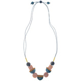 Lidia Tagua Wood & Brass Necklace - Aaria Tees Aaria Tees