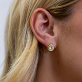 Alaina Bezel Studs Aaria Tees