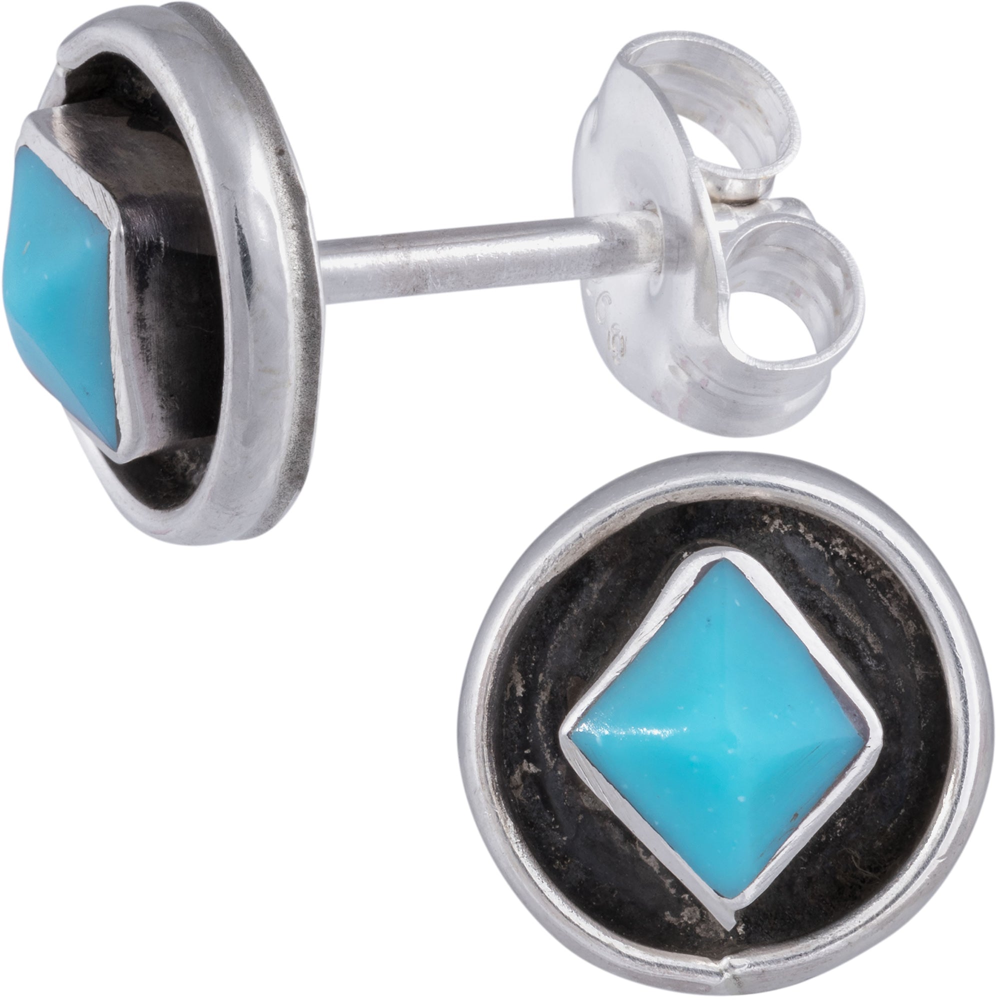 Sterling Zuni Shadowbox Earrings - Aaria Tees Aaria Tees