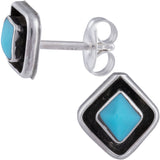 Sterling Zuni Shadowbox Earrings - Aaria Tees Aaria Tees
