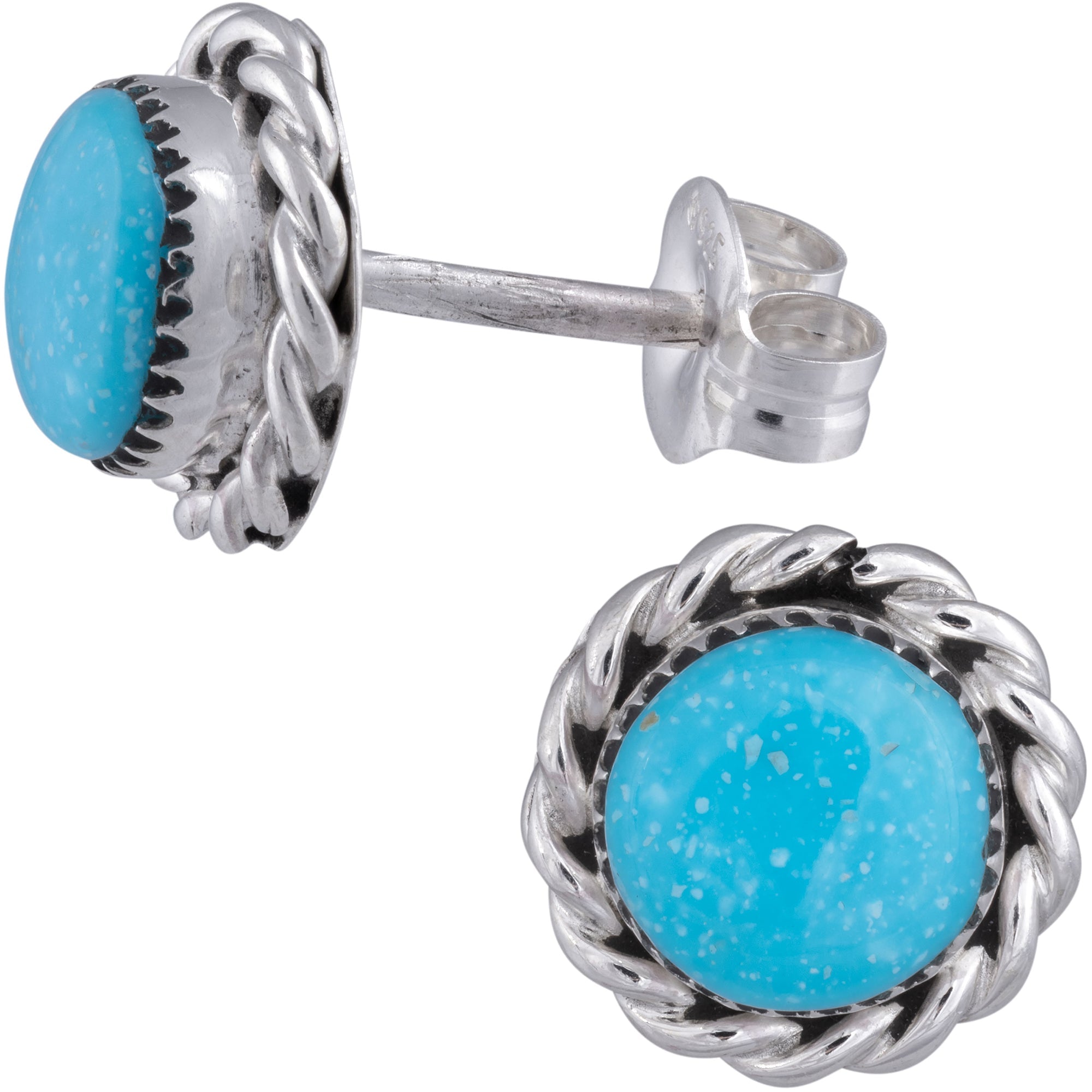 Sterling Zuni Twisted Post Earrings - Aaria Tees Aaria Tees