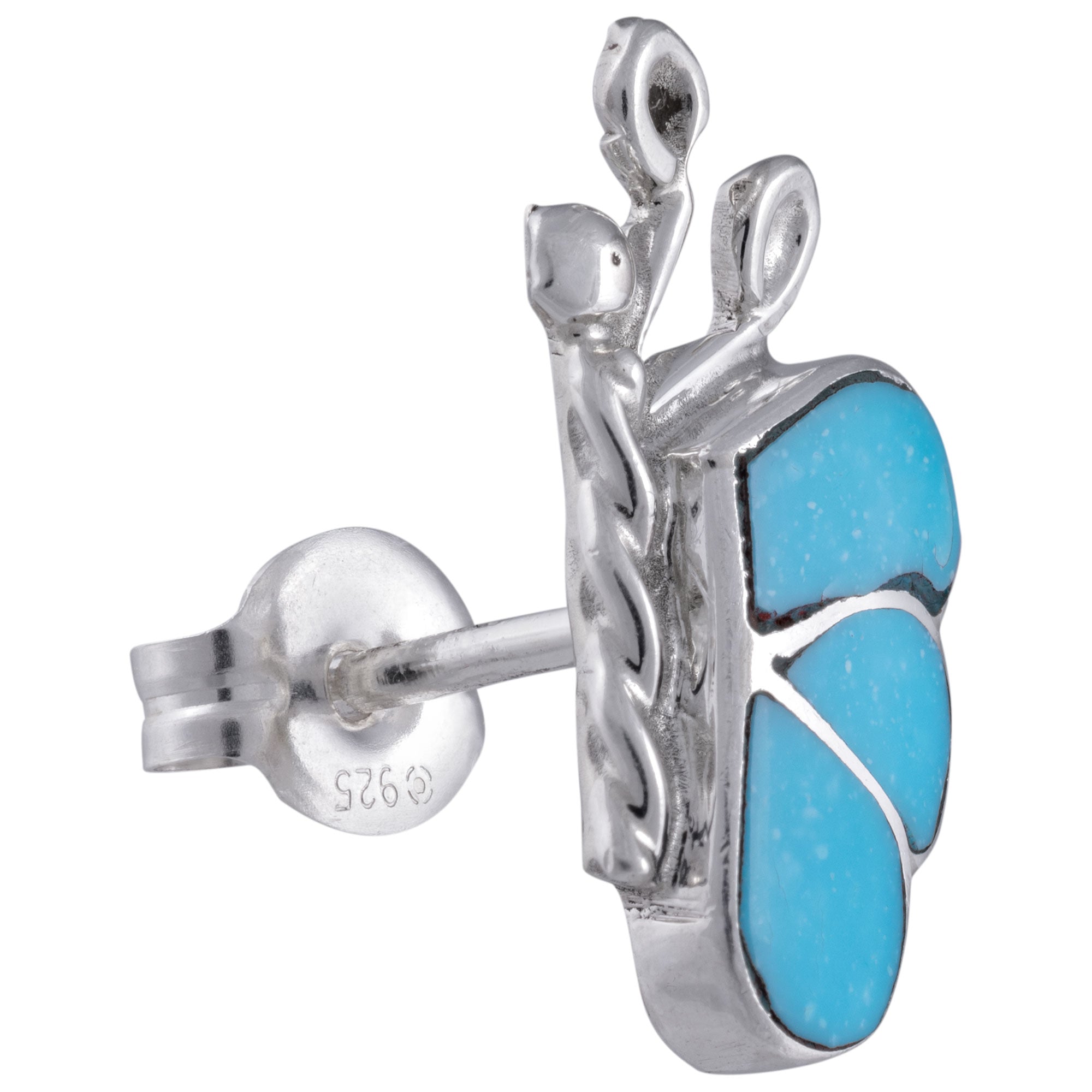 Sterling Silver Zuni Butterfly Earrings - Aaria Tees Aaria Tees