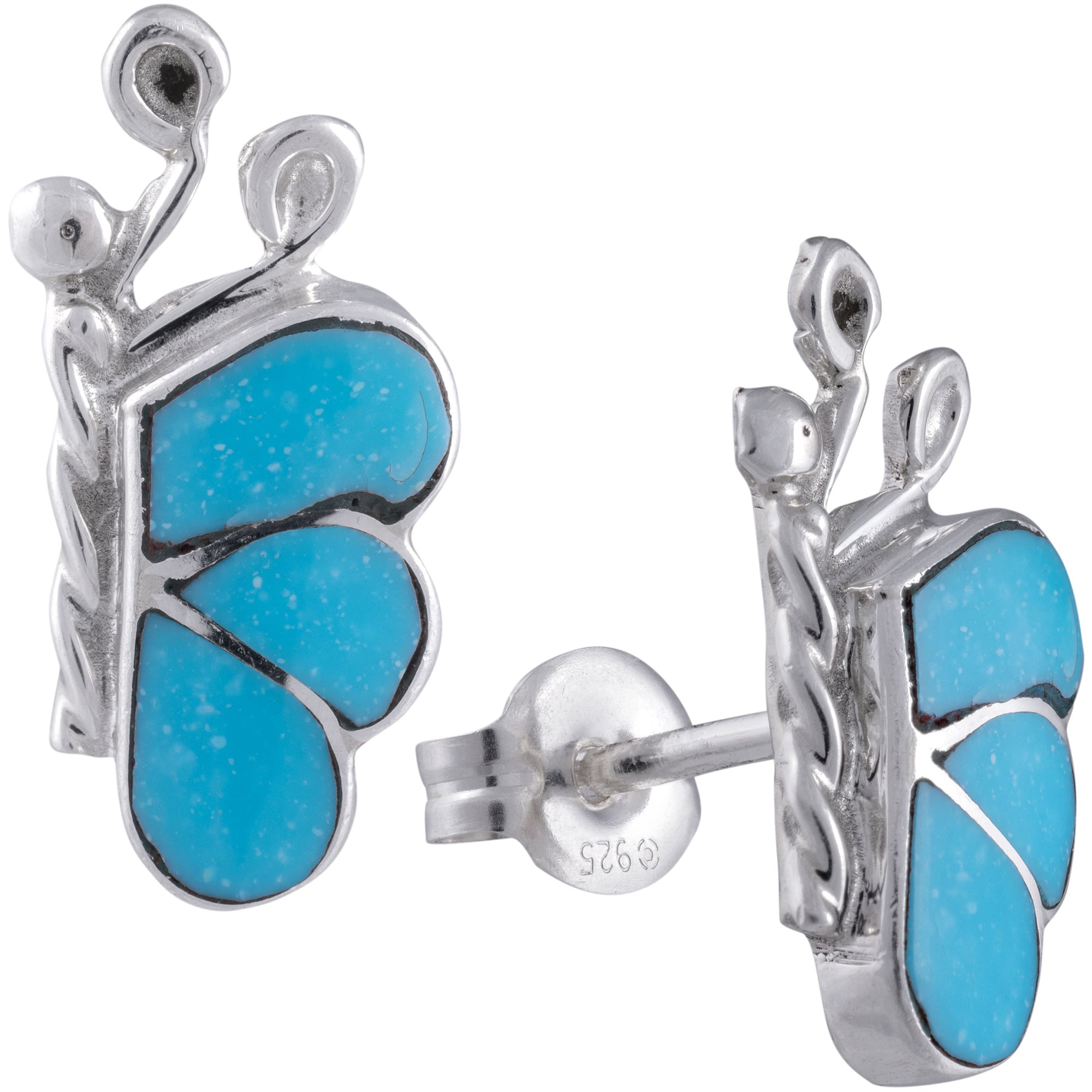 Sterling Silver Zuni Butterfly Earrings - Aaria Tees Aaria Tees