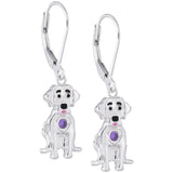 Sterling & Crystal Pup Earrings - Aaria Tees Aaria Tees