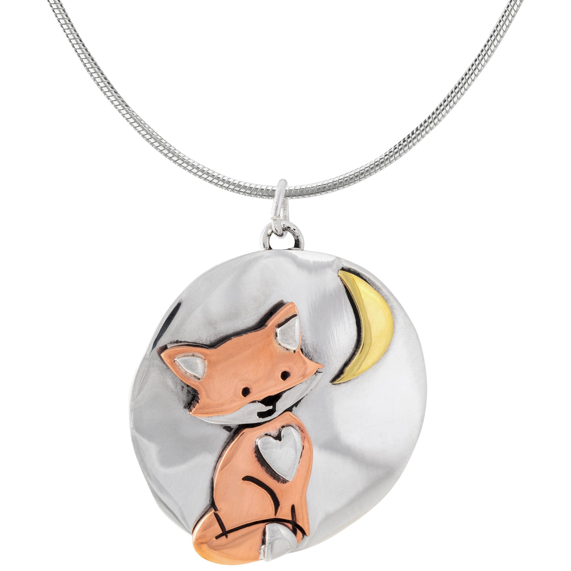 Moonlight Fox Sterling Necklace - Aaria Tees Aaria Tees