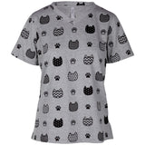 Pets with Prints V-Neck Tee - Aaria Tees Aaria Tees