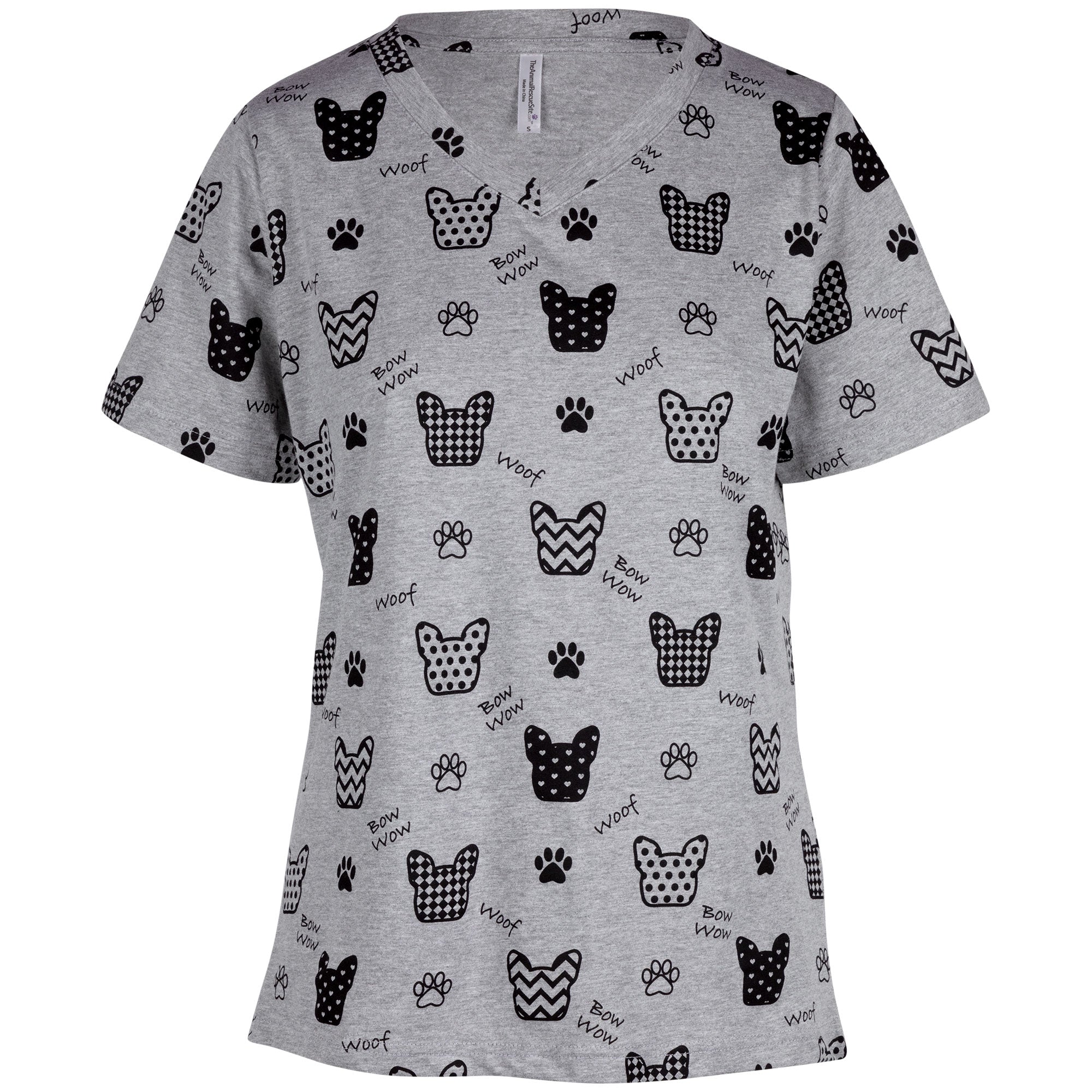 Pets with Prints V-Neck Tee - Aaria Tees Aaria Tees