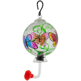 Hand-Painted Glass Hummingbird Feeder - Aaria Tees Aaria Tees