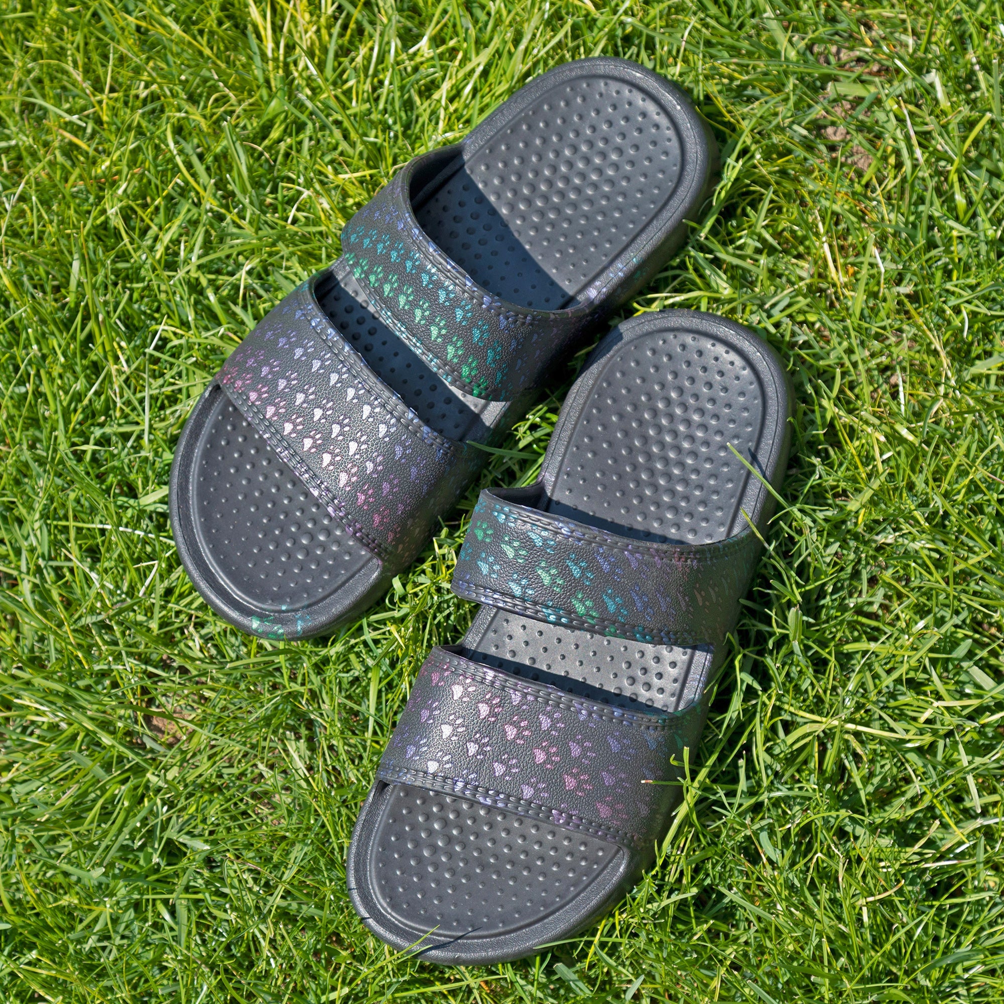 Two Strap Paw Slide Sandals - Aaria Tees Aaria Tees