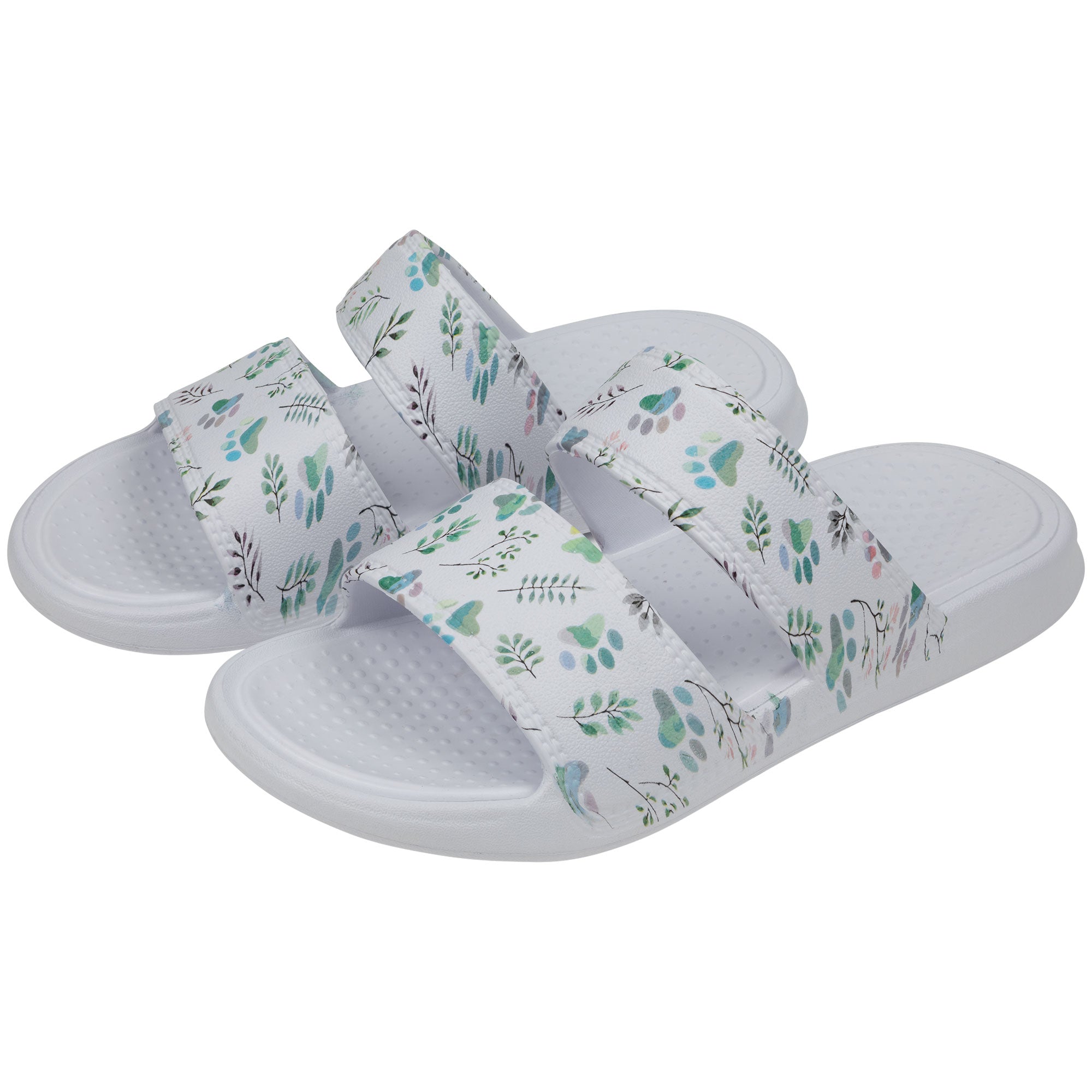 Two Strap Paw Slide Sandals - Aaria Tees Aaria Tees