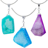 Cool Hues Sterling Silver & Druzy Necklace - Aaria Tees Aaria Tees