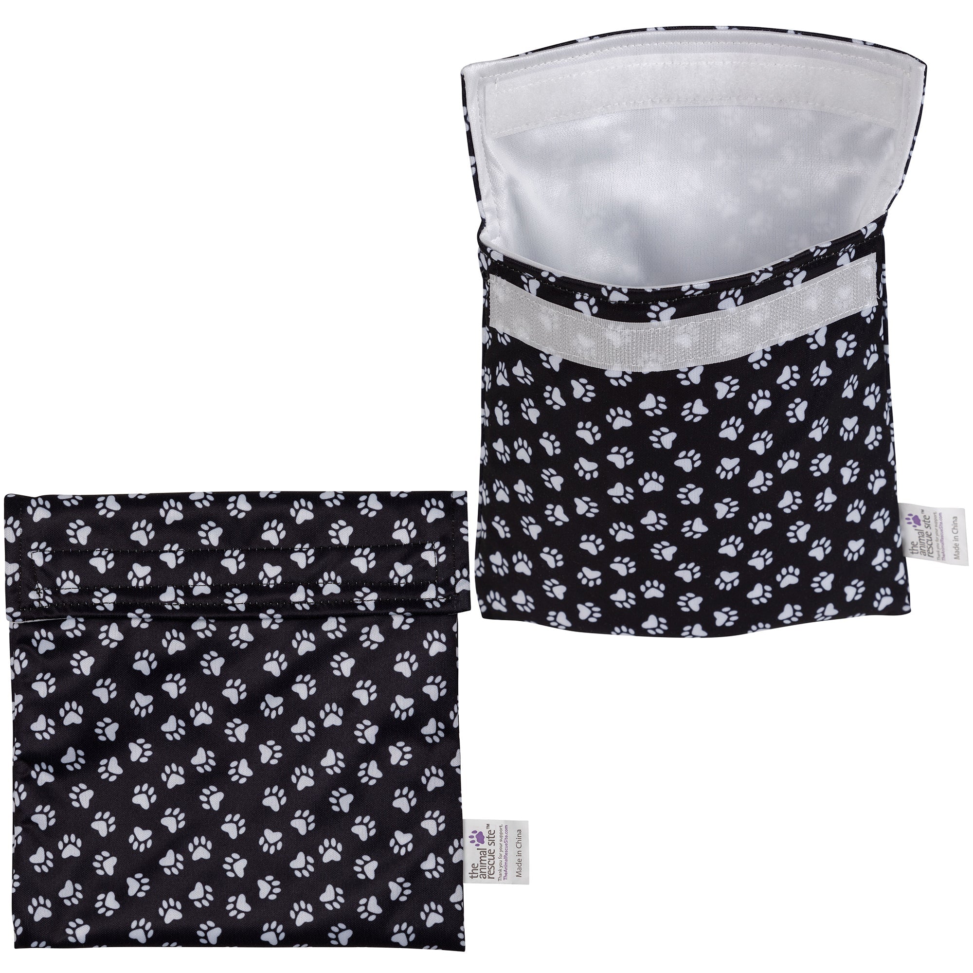 Paw Print Reusable Snack Pouch - Set of 2 - Aaria Tees Aaria Tees