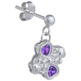 Sterling & Crystals Loved Paws Earrings - Aaria Tees Aaria Tees