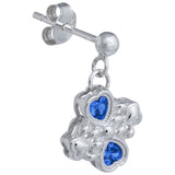 Sterling & Crystals Loved Paws Earrings - Aaria Tees Aaria Tees