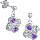 Sterling & Crystals Loved Paws Earrings - Aaria Tees Aaria Tees