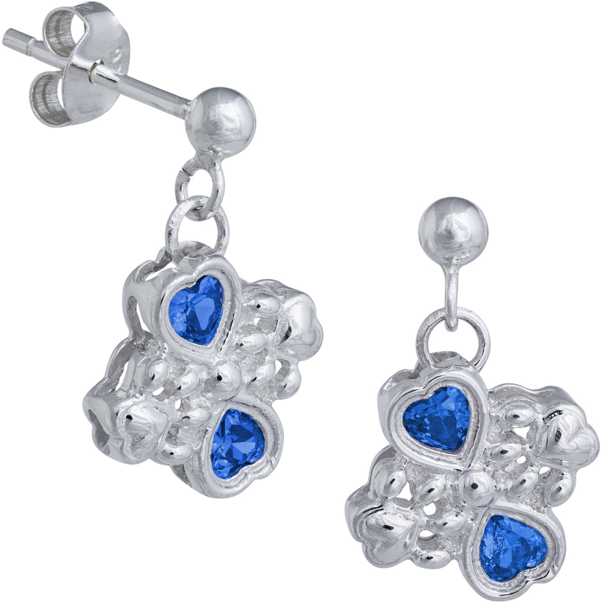 Sterling & Crystals Loved Paws Earrings - Aaria Tees