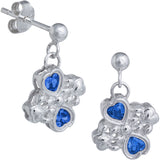 Sterling & Crystals Loved Paws Earrings - Aaria Tees Aaria Tees