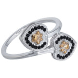 Double Love Paw Print Sterling Ring - Aaria Tees Aaria Tees