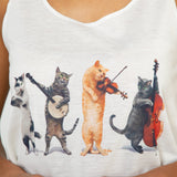 Musical Cats Tank Top - Aaria Tees Aaria Tees