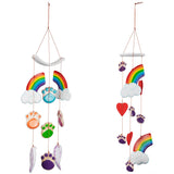 Rainbow Bridge Paw Print Ceramic Chime - Aaria Tees Aaria Tees