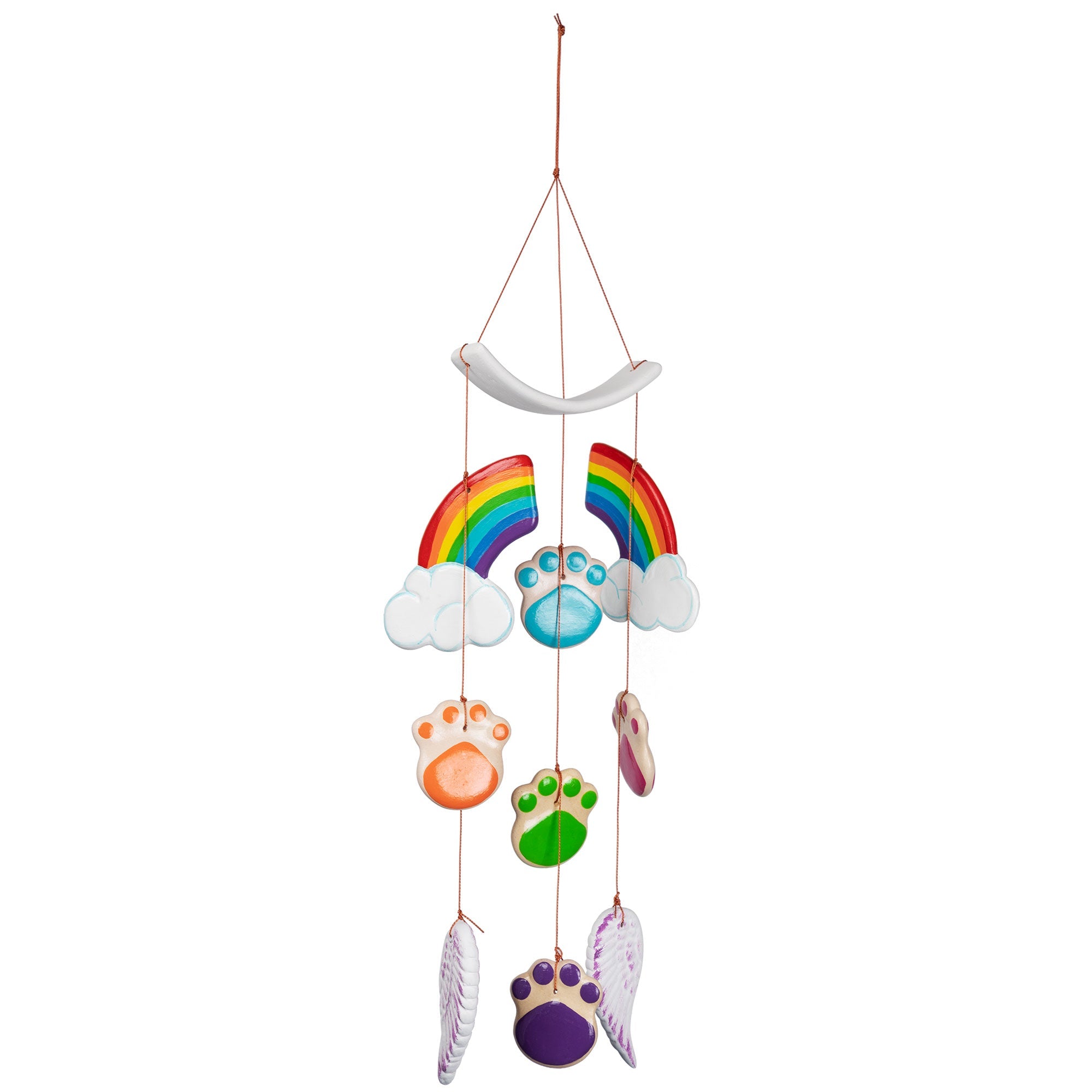 Rainbow Bridge Paw Print Ceramic Chime - Aaria Tees Aaria Tees