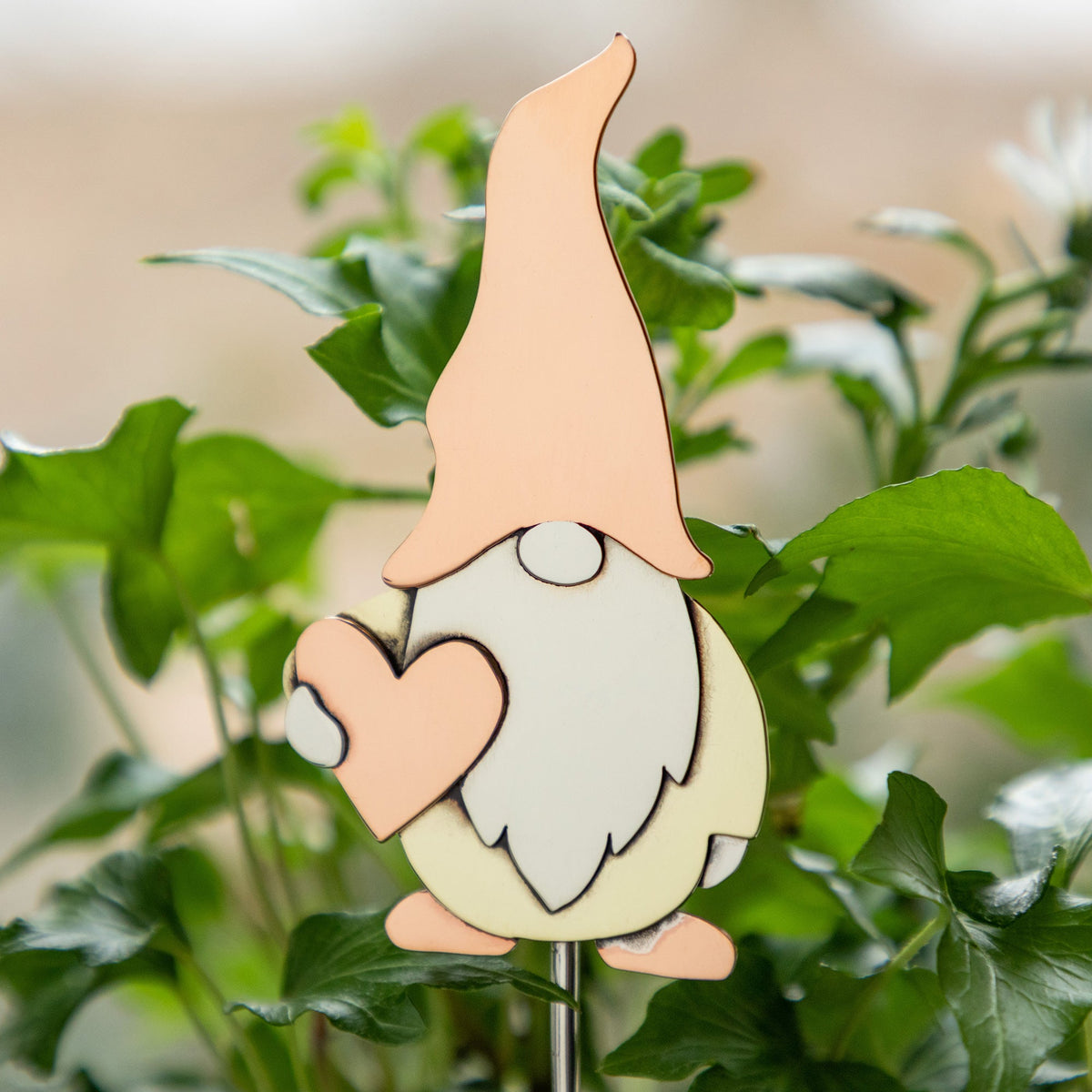 Cute Gnome Mixed Metal Plant Stake - Aaria Tees