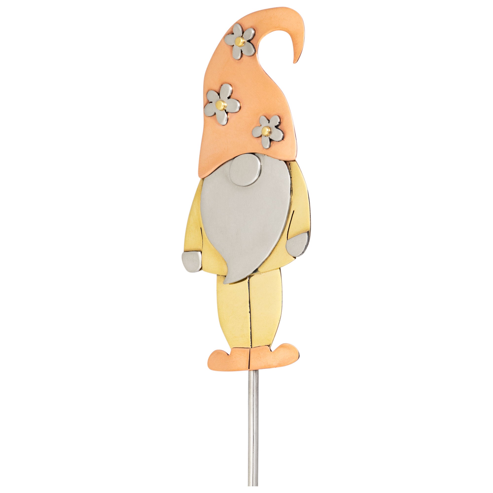 Cute Gnome Mixed Metal Plant Stake - Aaria Tees Aaria Tees