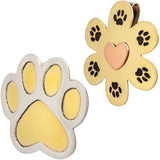 Paw Print Mixed Metal Plant Charm - Aaria Tees Aaria Tees