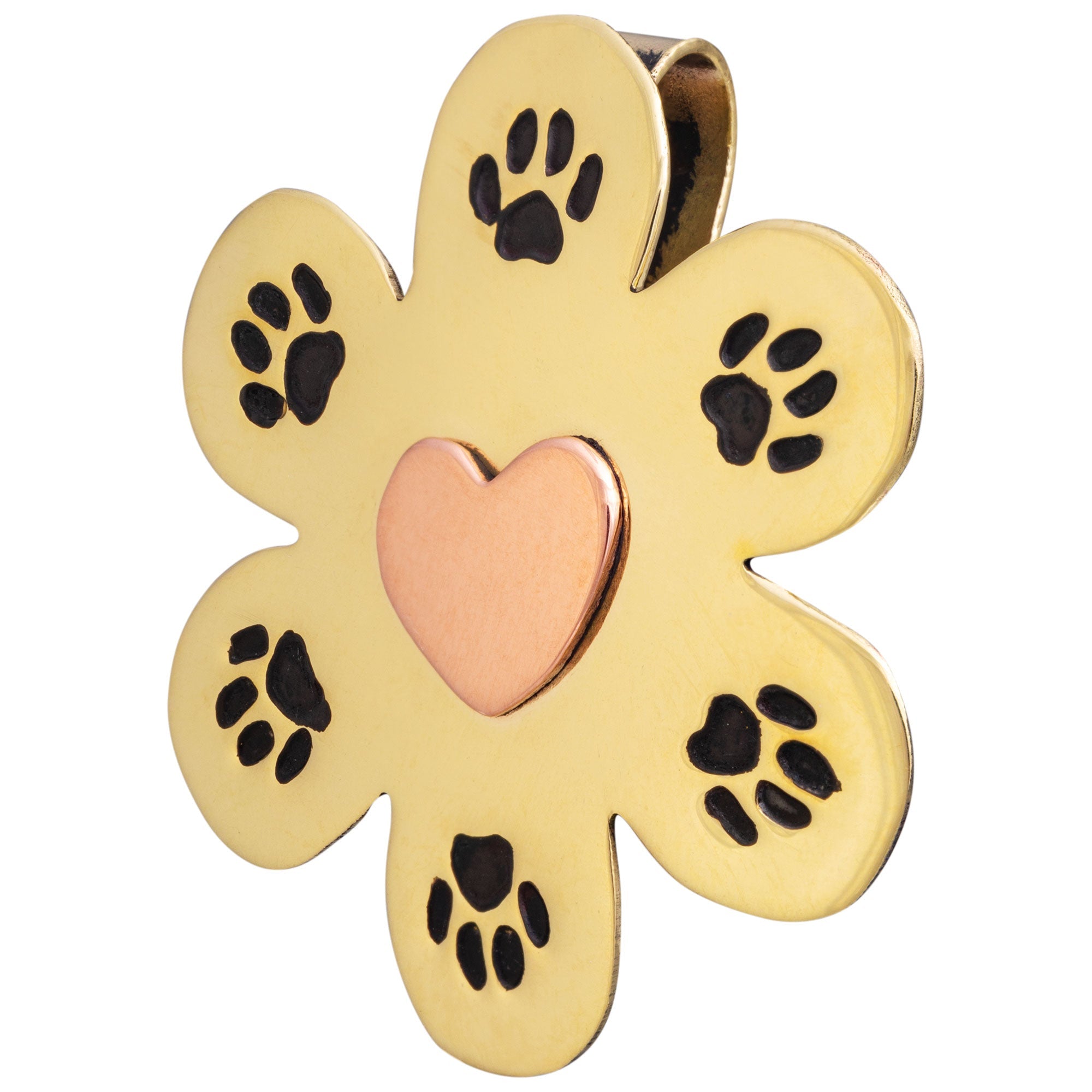 Paw Print Mixed Metal Plant Charm - Aaria Tees Aaria Tees